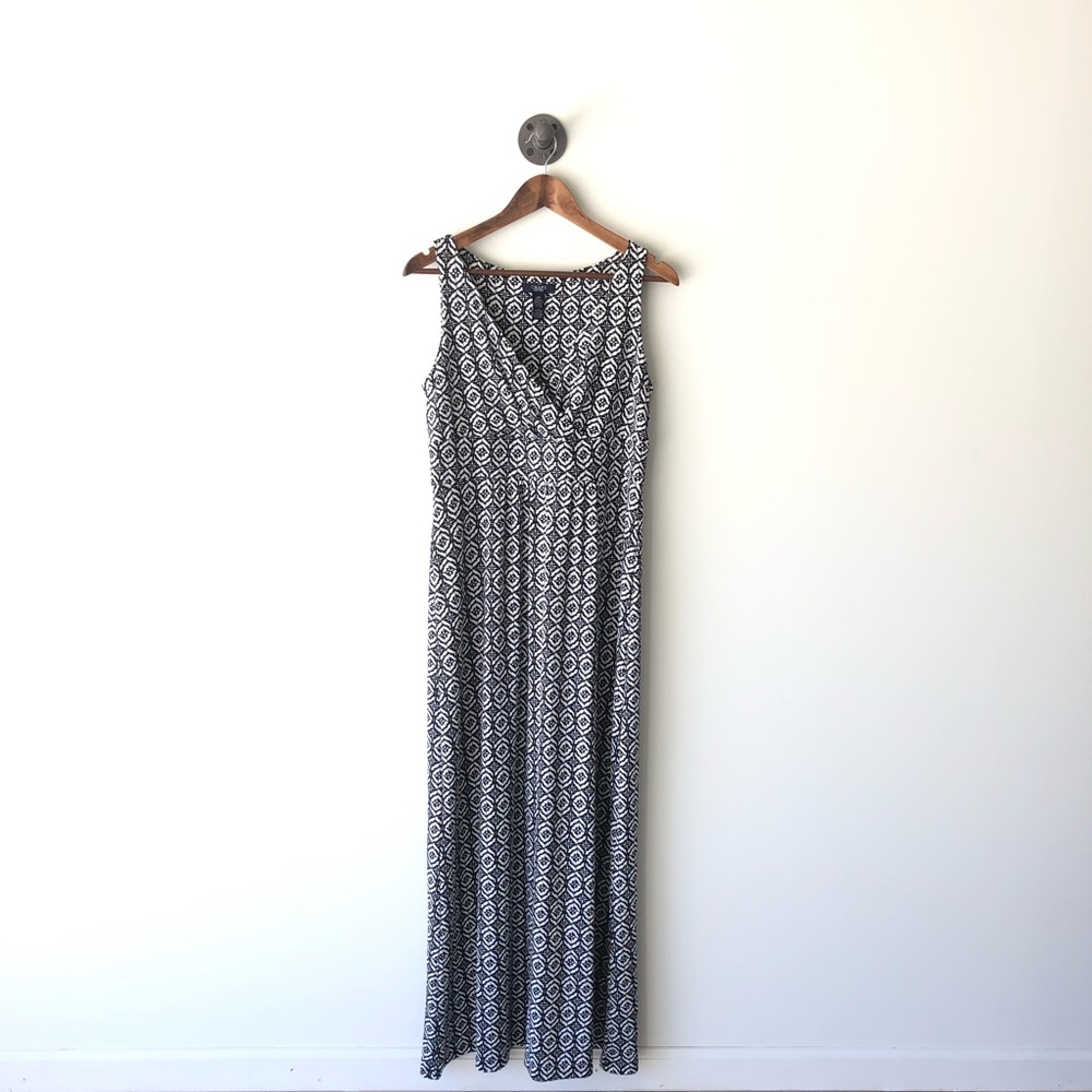 Chaps maxi sleeveless dress size large